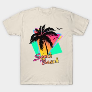 South Beach Cool 80s Sunset T-Shirt